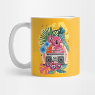 Pink koala with boombox Mug